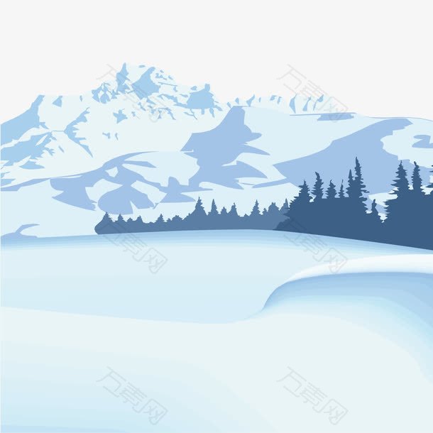 白雪皑皑的山川