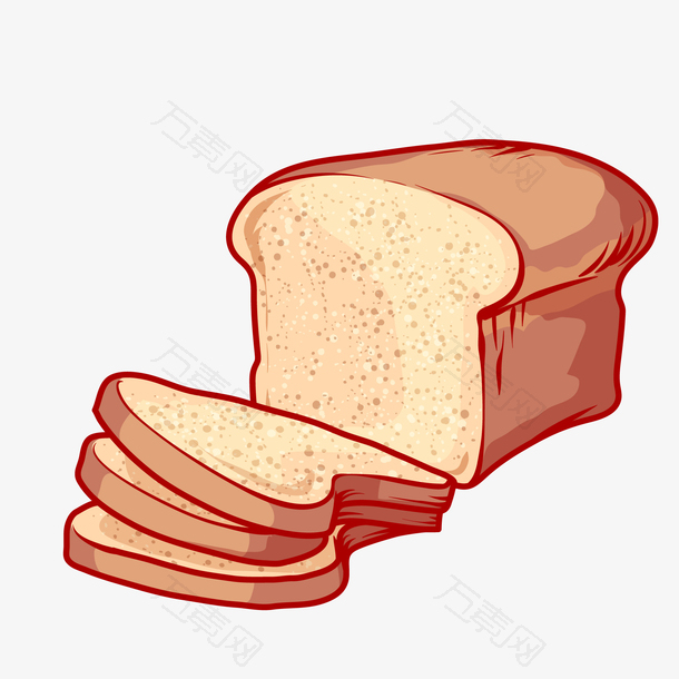 卡通吐司面包设计