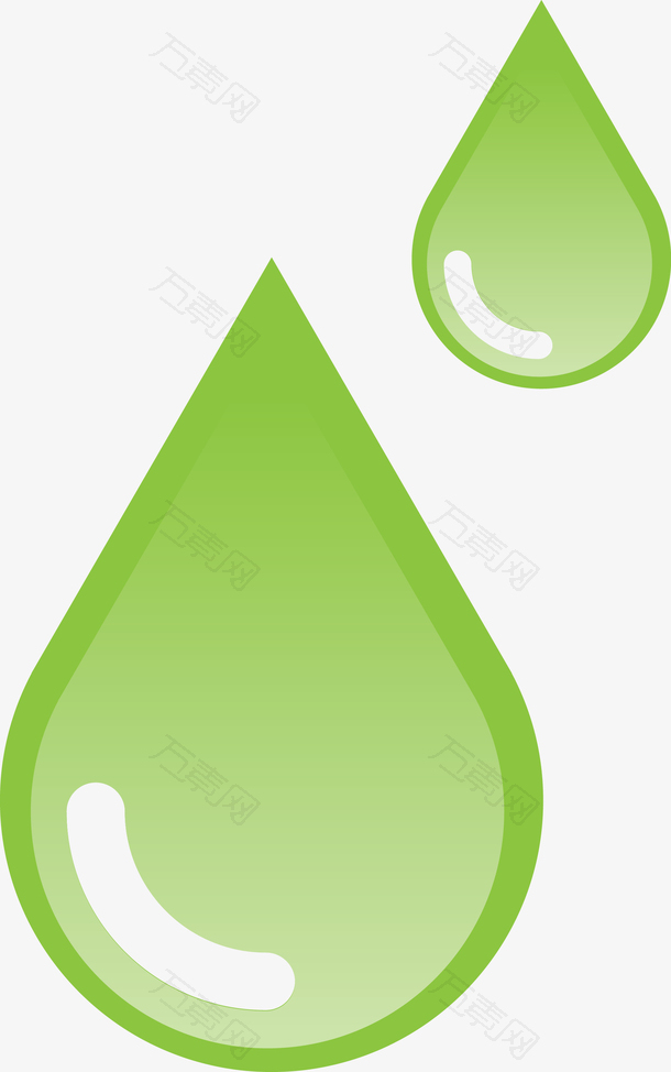 绿色水滴矢量素材图