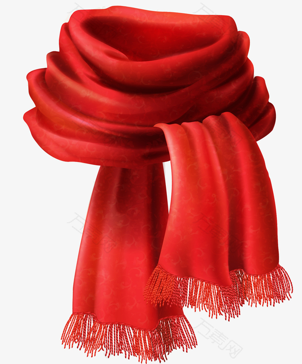 红色冬天羊绒围巾