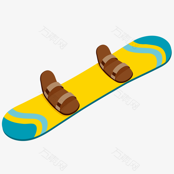 彩色滑雪板矢量插画
