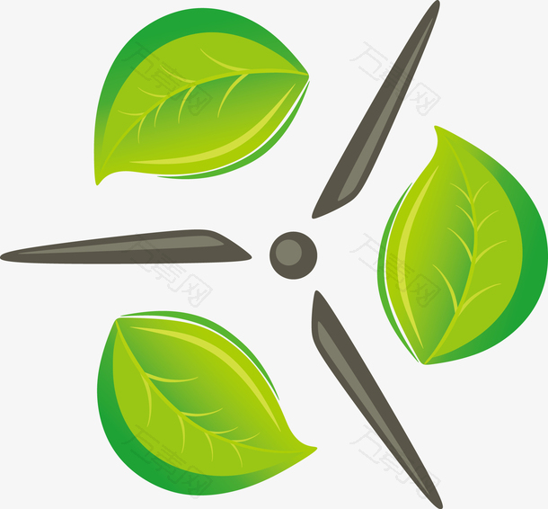 绿色节能环保叶子图标