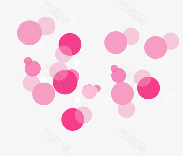 浪漫节日粉红色圆圈装饰图案