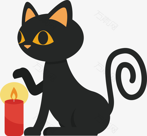 蜡烛和黑猫