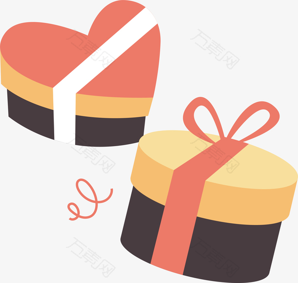 心形蛋糕礼品盒卡通蛋糕生日素材