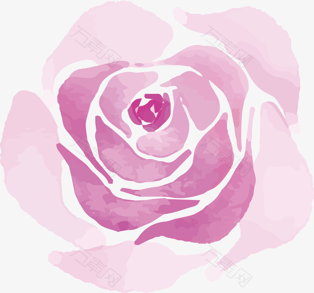矢量图紫色玫瑰花