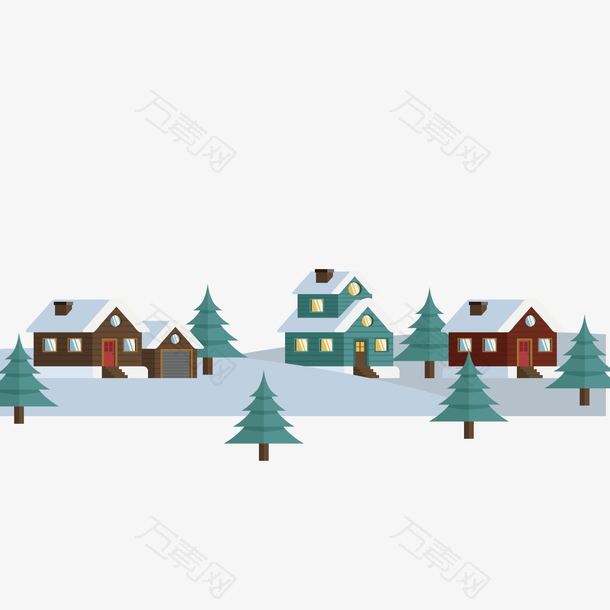 雪地中的房屋