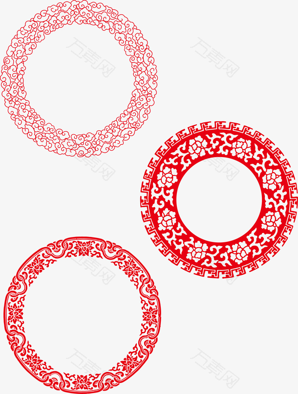 古典花纹圆环