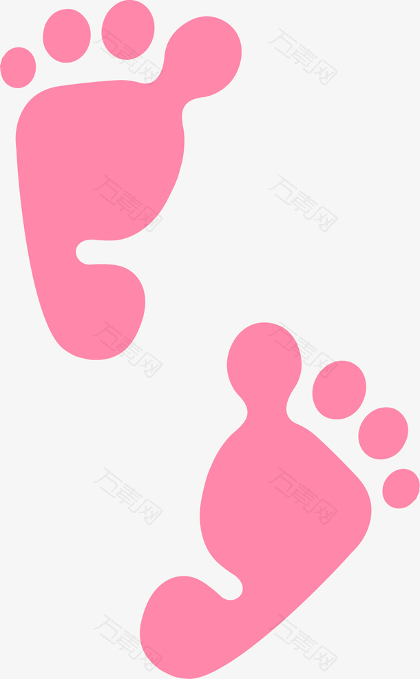 粉红色脚印
