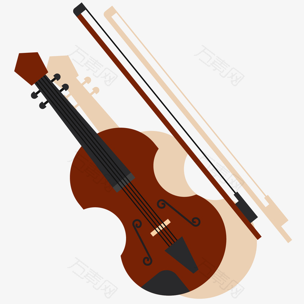 矢量音乐乐器小提琴