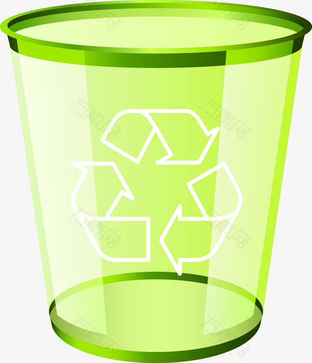 矢量回收垃圾桶素材图