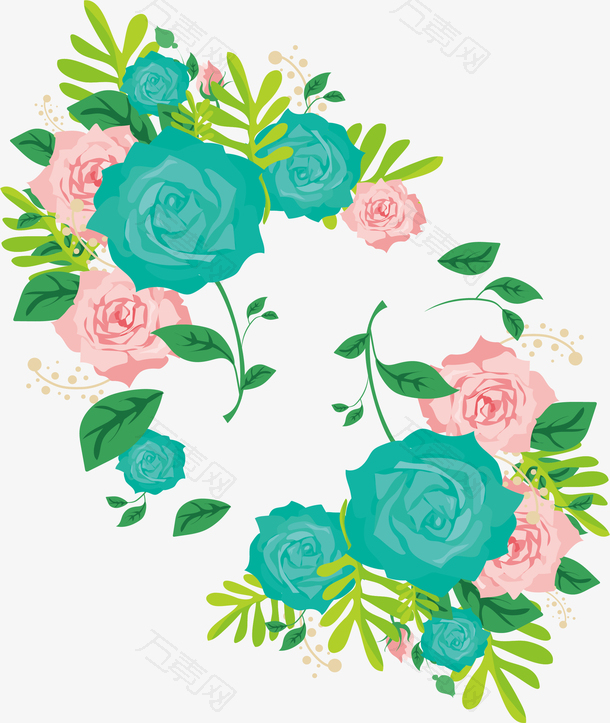 玫瑰花标题框