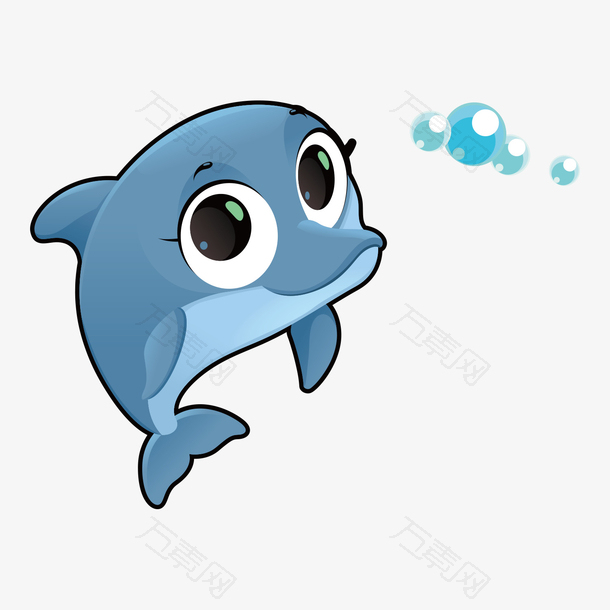 卡通可爱世界海洋日海豚