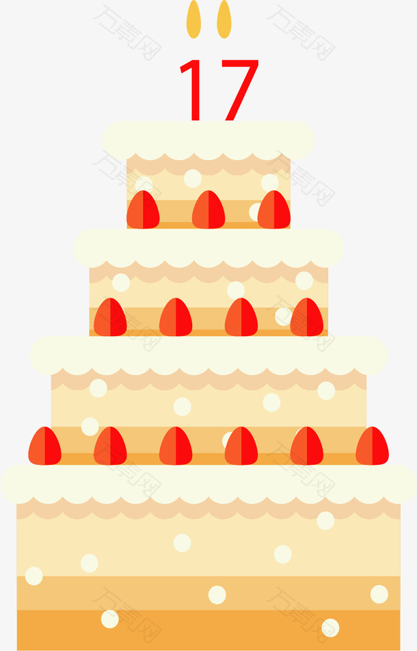 庆祝生日多层蛋糕