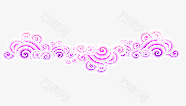古典祥云装饰中国风紫色