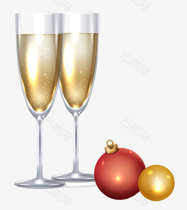 圣诞节香槟装饰球