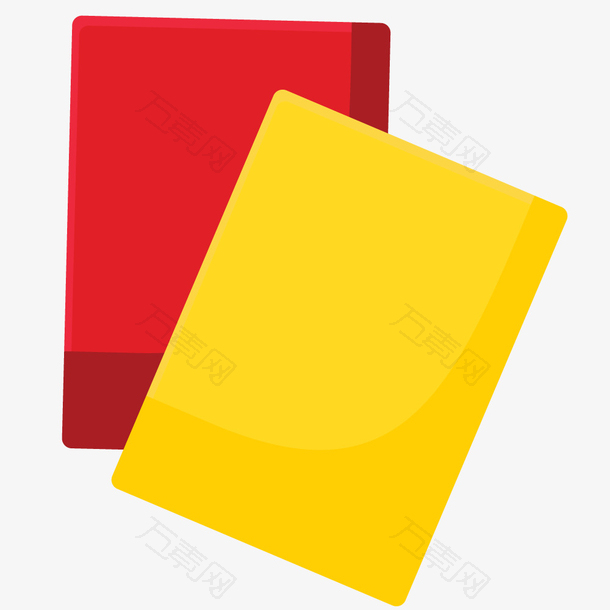足球运动红黄处罚牌矢量素材
