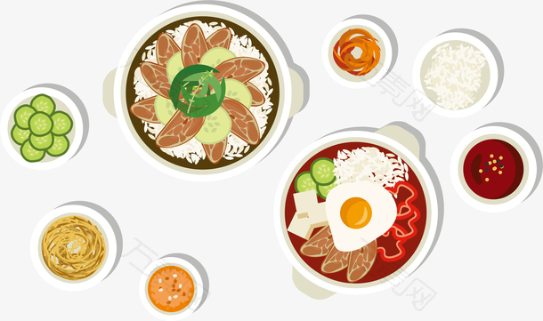 手绘韩国食物进口