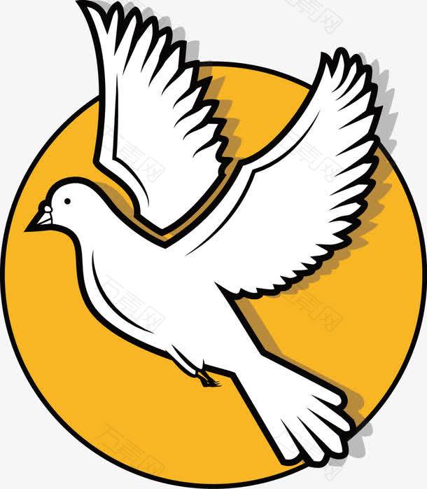 矢量象征和平的鸽子