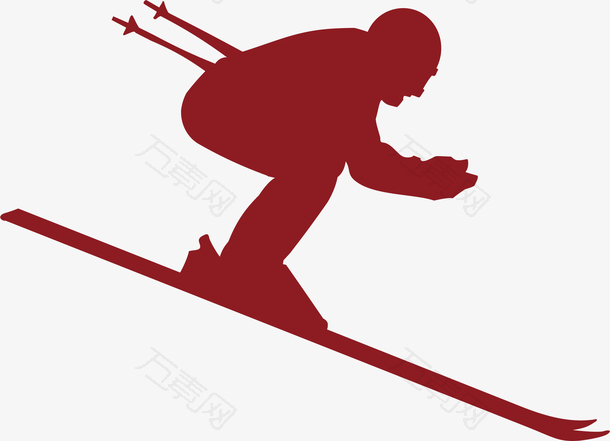 体育运动滑雪图标设计素材