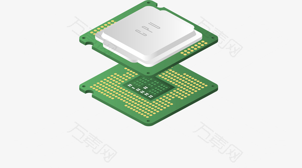高科技电脑绿色芯片