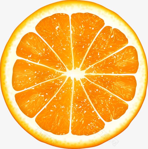 切开的新鲜橙子