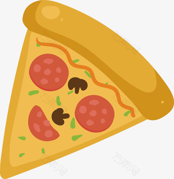 矢量图三角形披萨