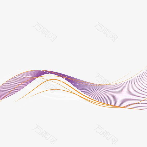 紫色波浪线条