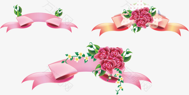 浪漫的粉色彩带装饰