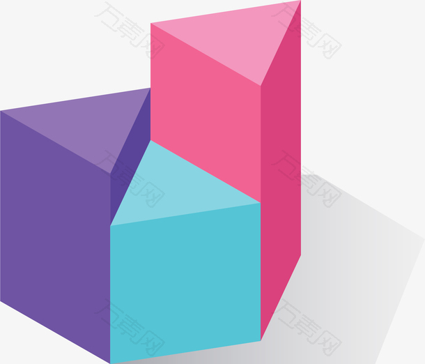 彩色三角立体几何