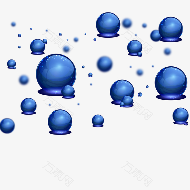 蓝色分子背景矢量素材