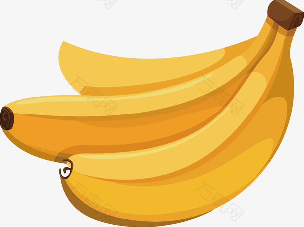 手绘卡通水果香蕉矢量素材