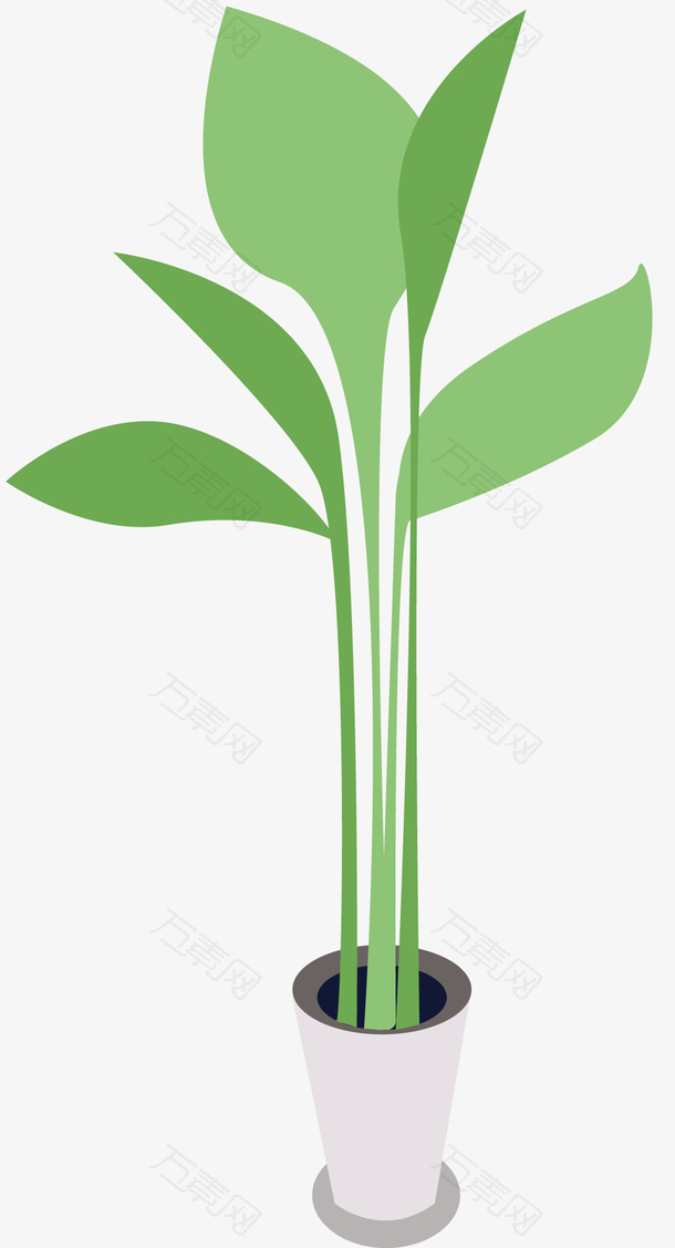 矢量装饰植物盆栽素材