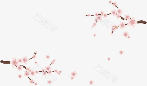 春天飞舞樱花花瓣