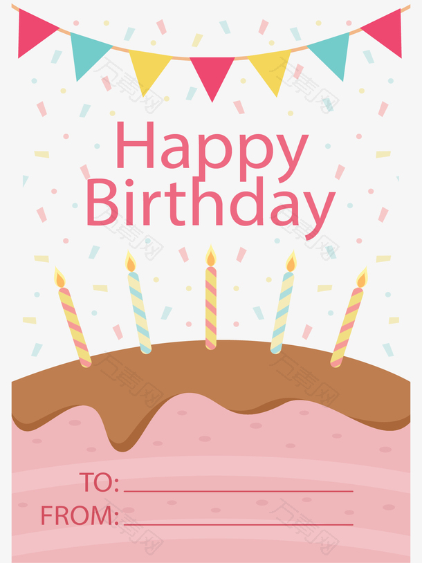 生日蛋糕祝贺卡片