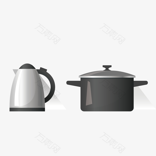 厨房的水壶和锅