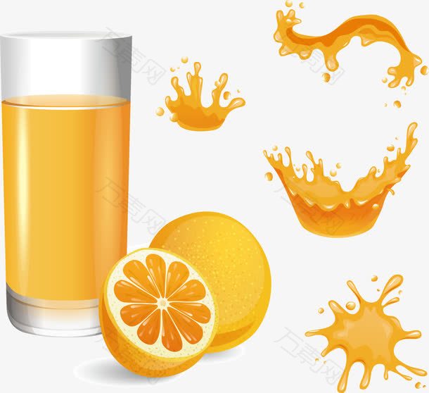 新鲜橙汁果汁饮料