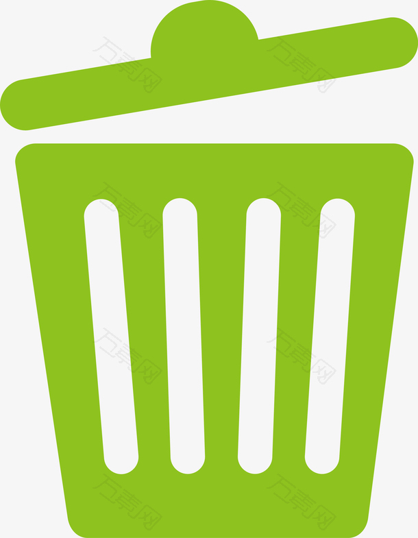 绿色回收垃圾桶图标