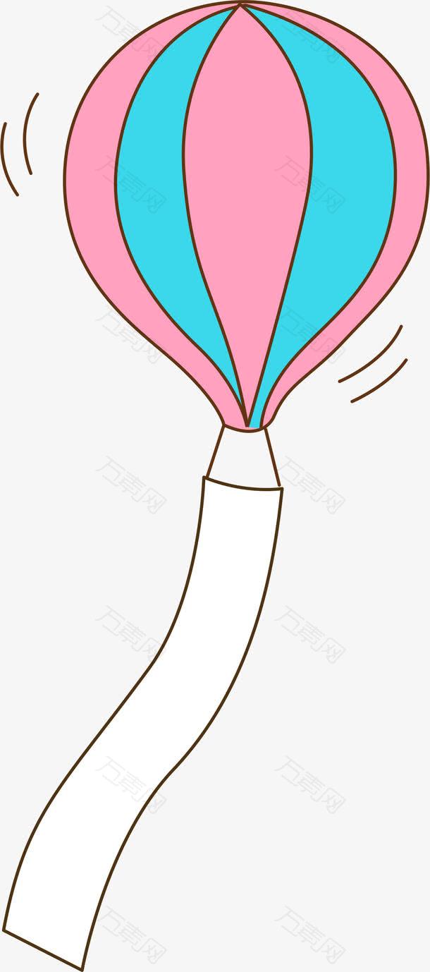 卡通热气球横幅