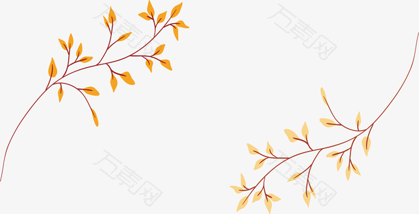 秋天树枝标题框