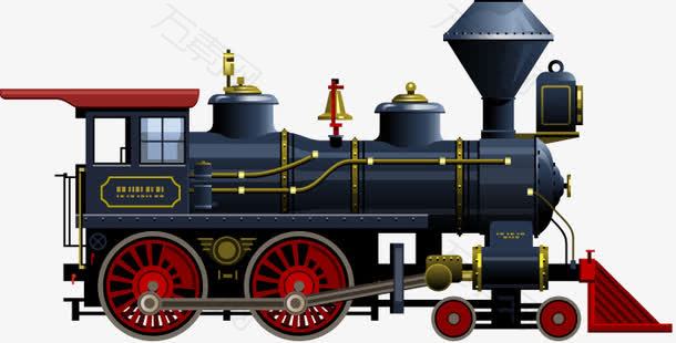 3D立体复古蒸汽火车三维图