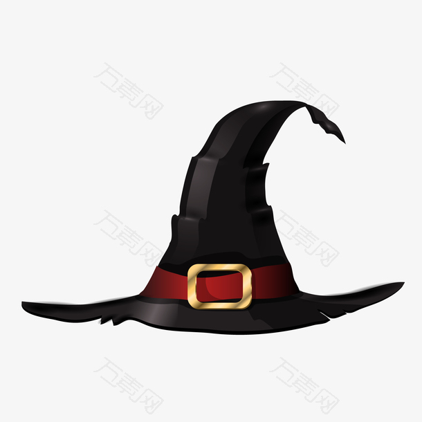 黑色的万圣节的帽子设计
