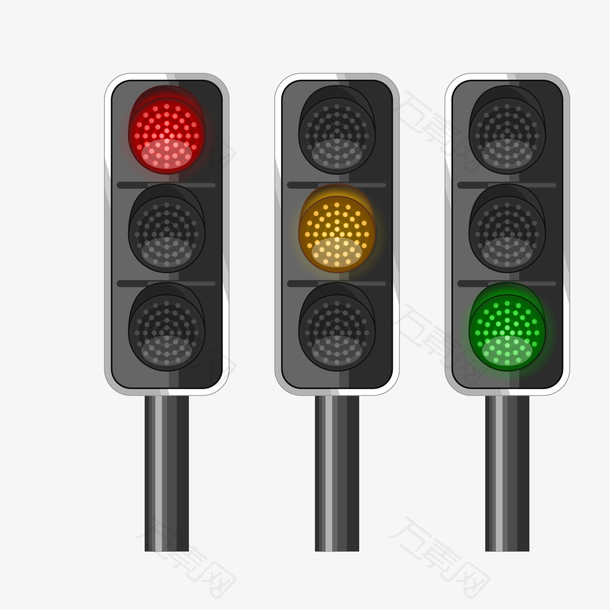 红绿灯智能交通矢量