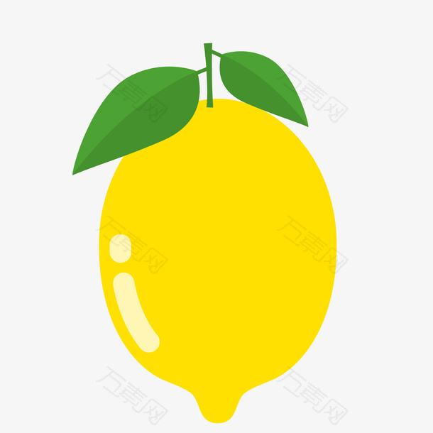 矢量卡通扁平化柠檬水果png