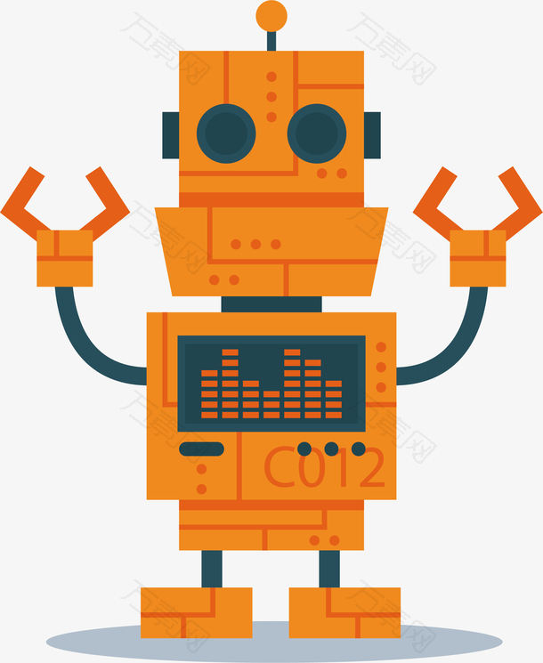 橘色音乐播放机器人