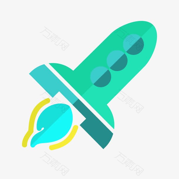 蓝绿色火箭