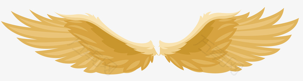 完全展开的金色天使之翼