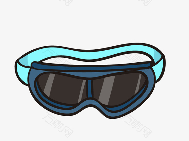 眼镜游泳眼镜卡通矢量素材