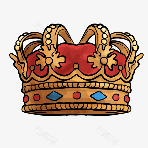 矢量装饰卡通扁平化华丽皇冠