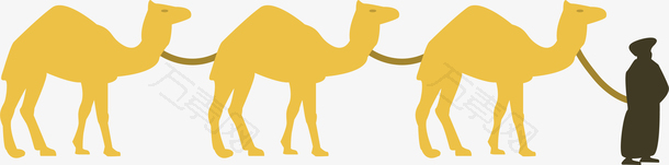 骆驼队矢量古埃及符号